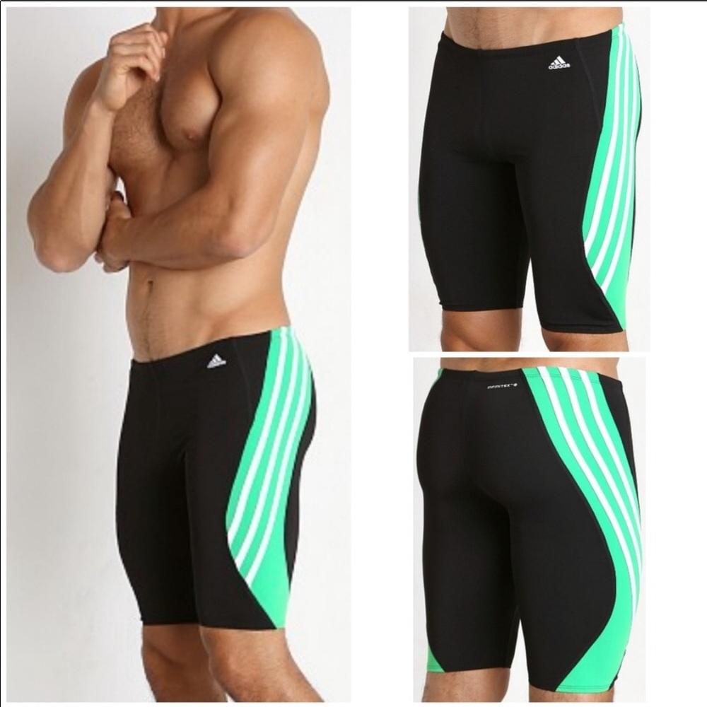 Black & Green Adidas Solid Splice Jammer, 34 NWT